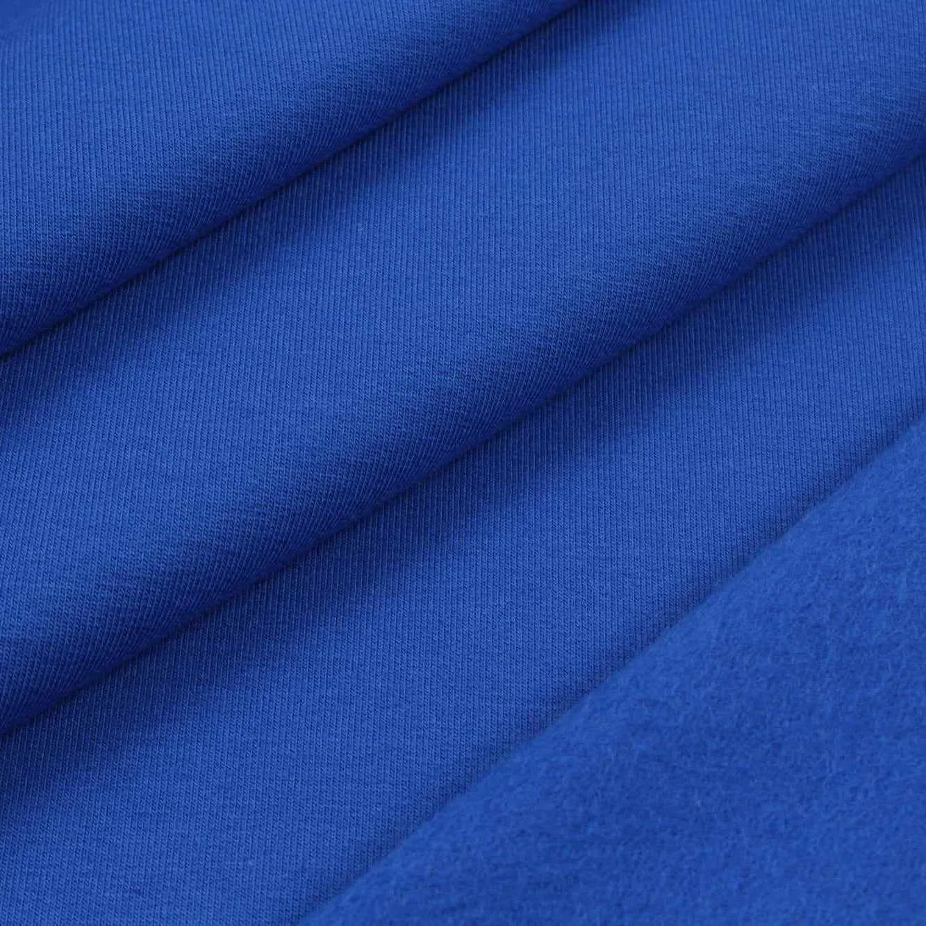 11.5 Mts Roll - Brushed Fleece Organic Cotton (Electric Blue) - OFFER: 7,50€/Meter