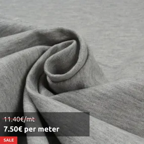 20 Mts Roll - Brushed Fleece Organic Cotton (Light Grey) - OFFER: 7,50€/Meter