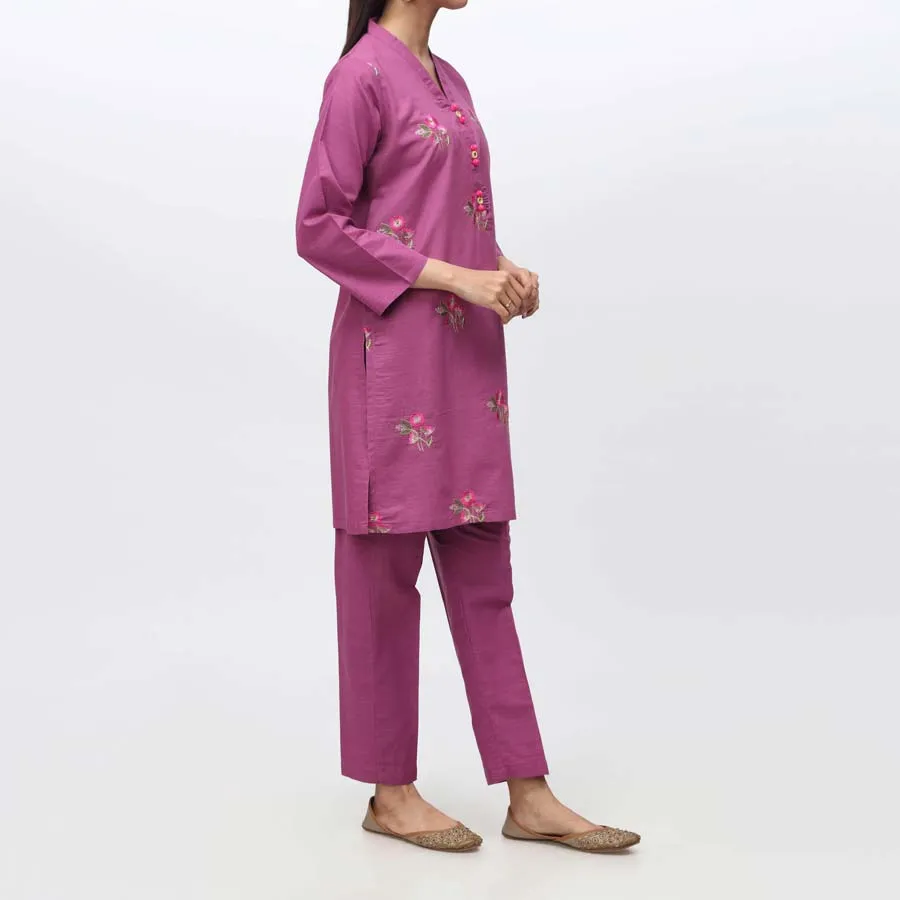 2PC- Embroidered Khaddar Suit PW3043