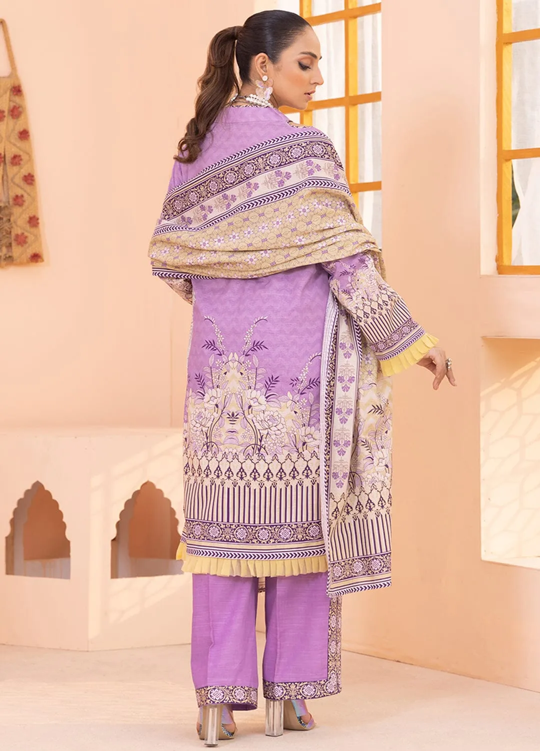 3PC Unstitched Khaddar Suit KKH-2333