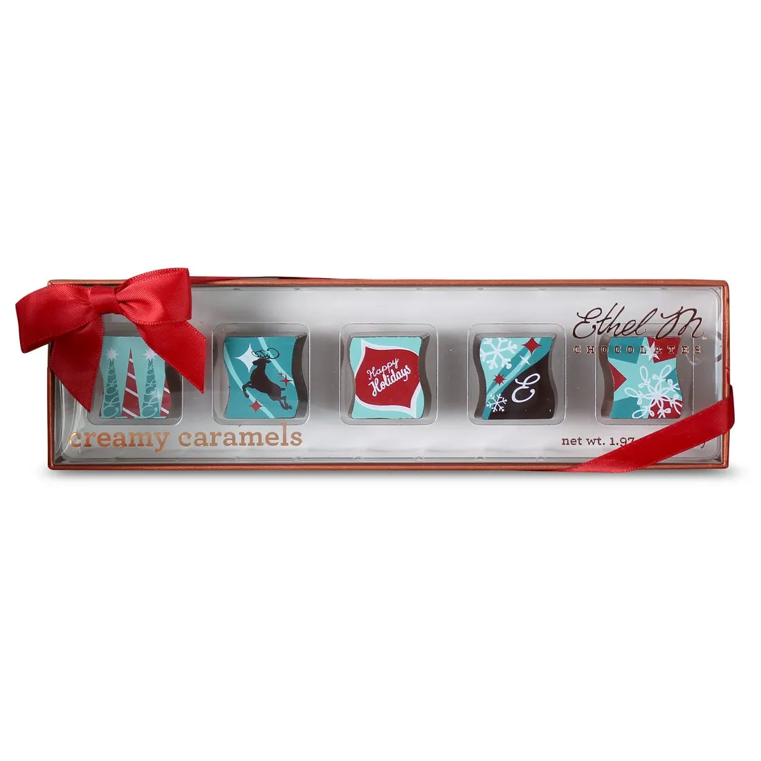 5-piece Holiday Creamy Caramel Premium Chocolates