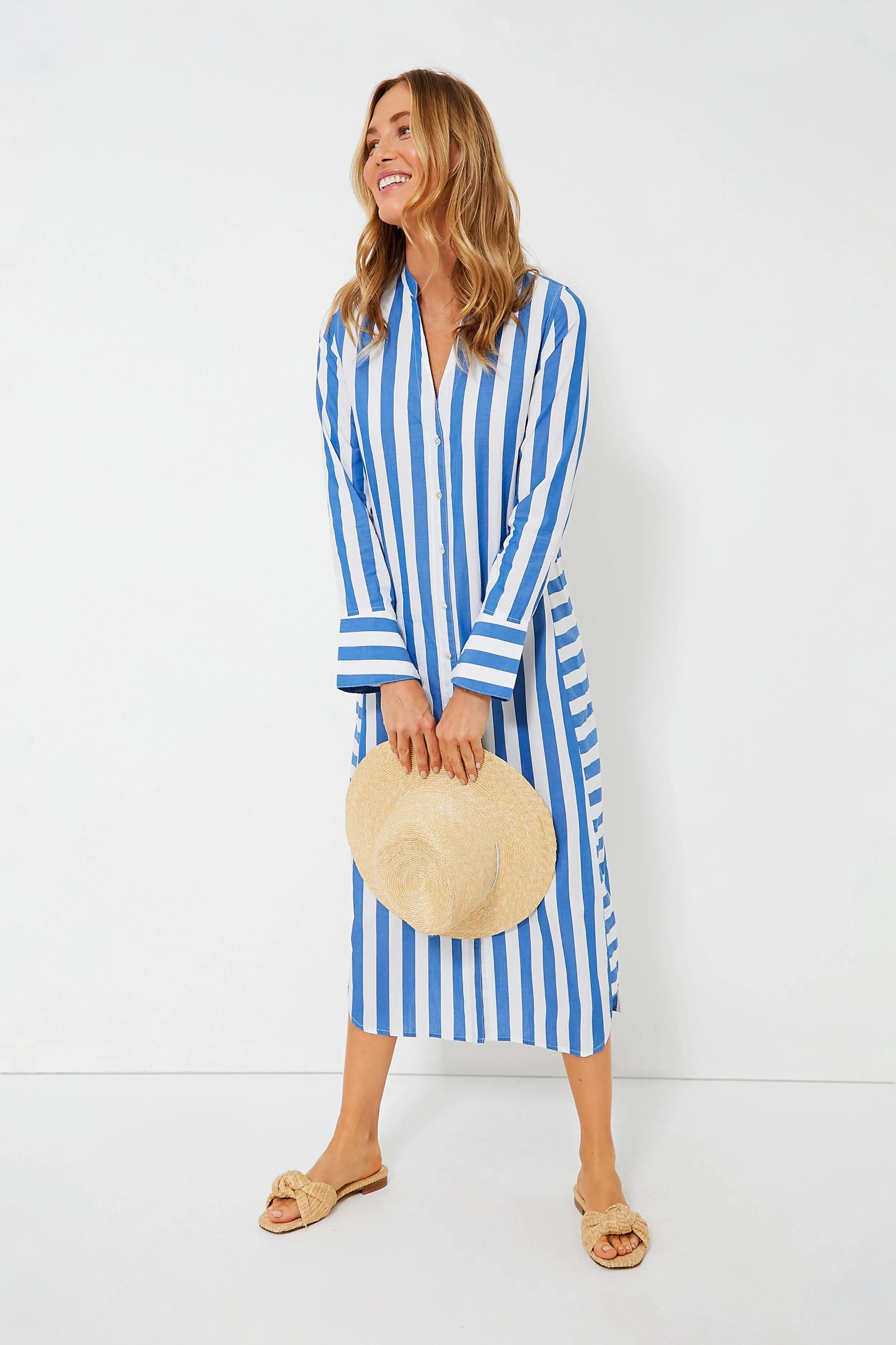 Aegean Stripe Jude Shirt Dress