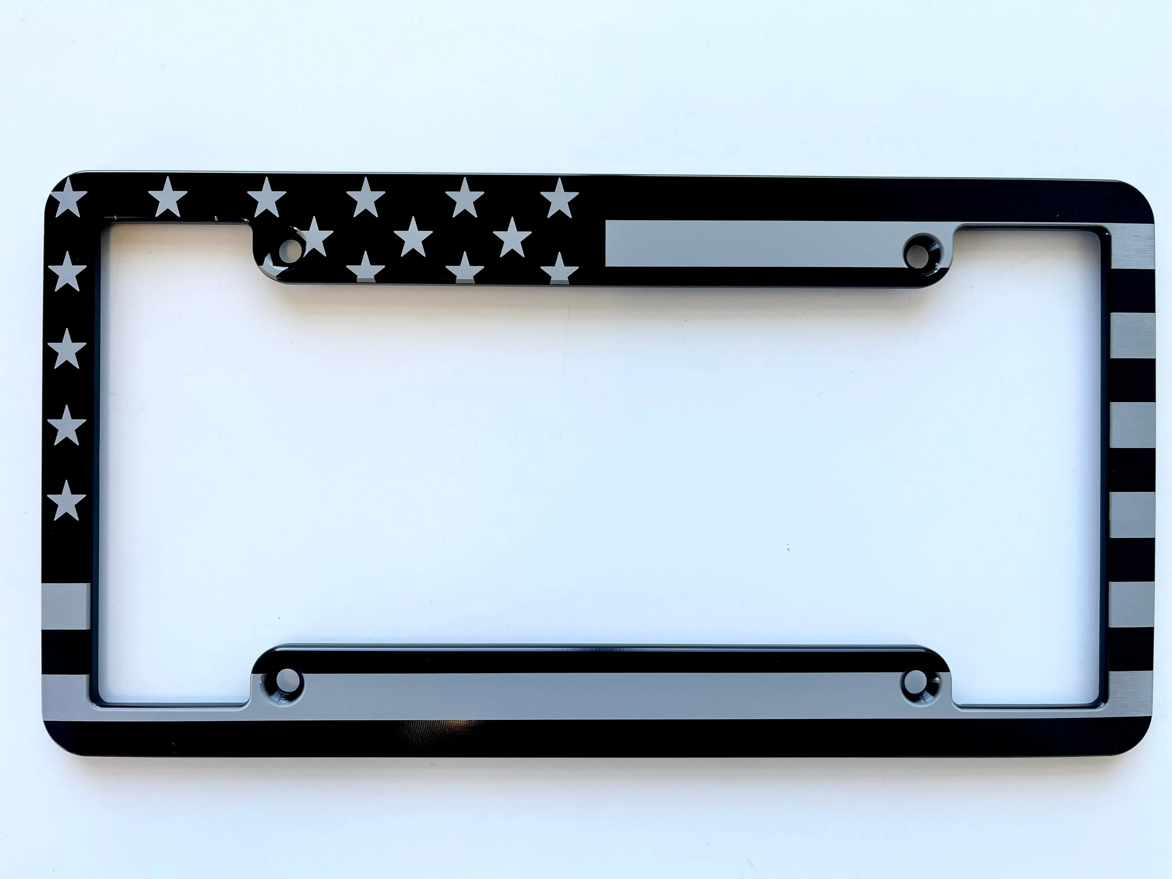 American Flag Aluminum License Plate Frame