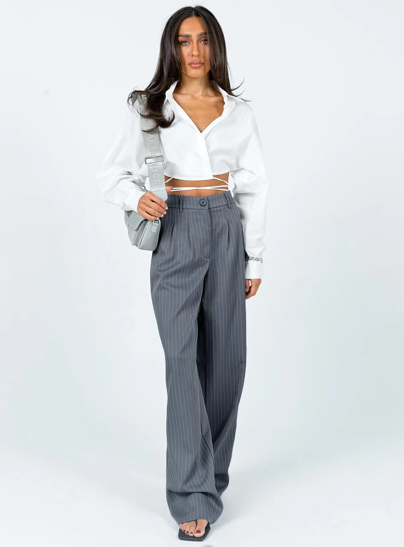 Archer Pants Pinstripe Grey