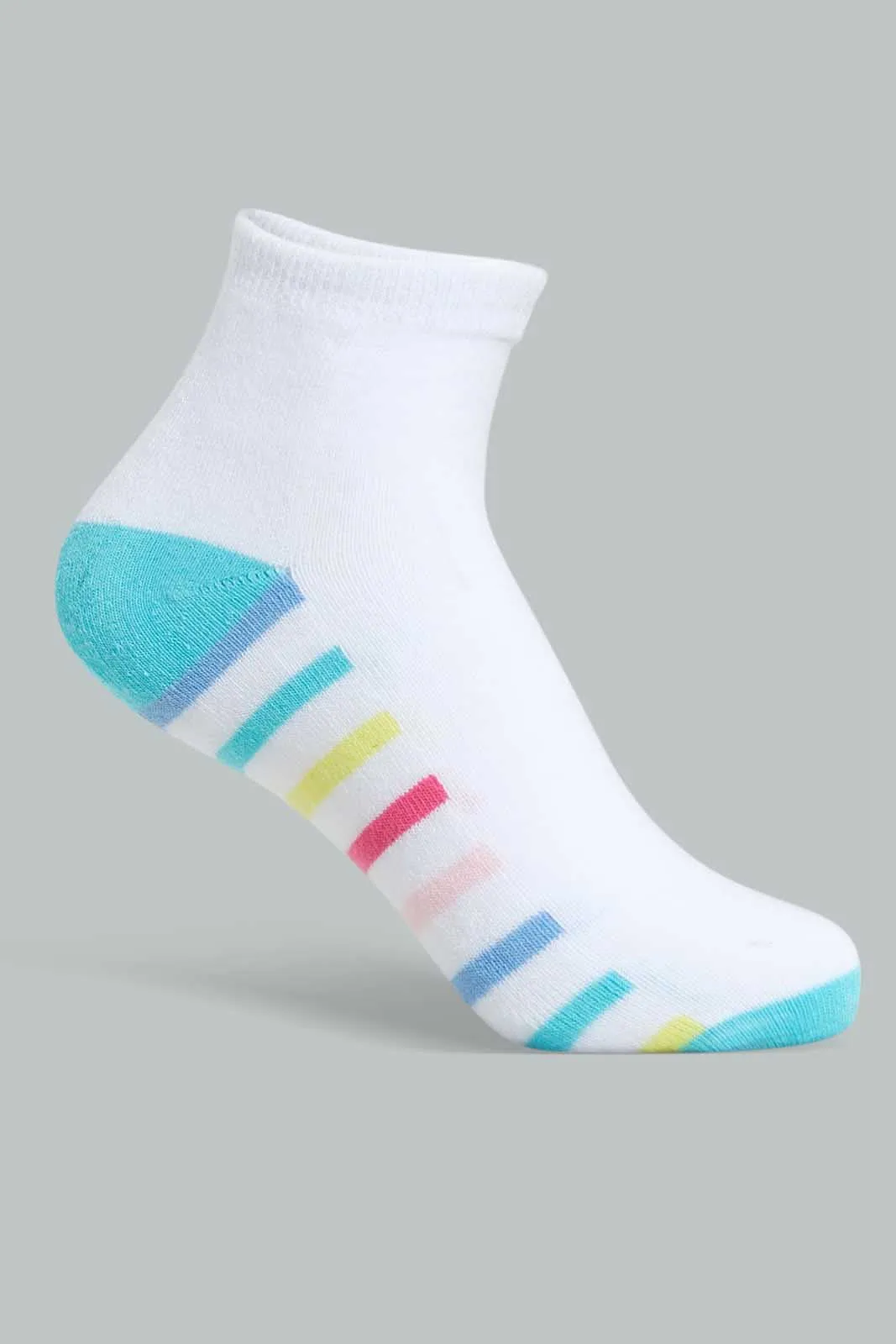 Assorted Stripe Ankle Socks For Girls (Pack of 3)