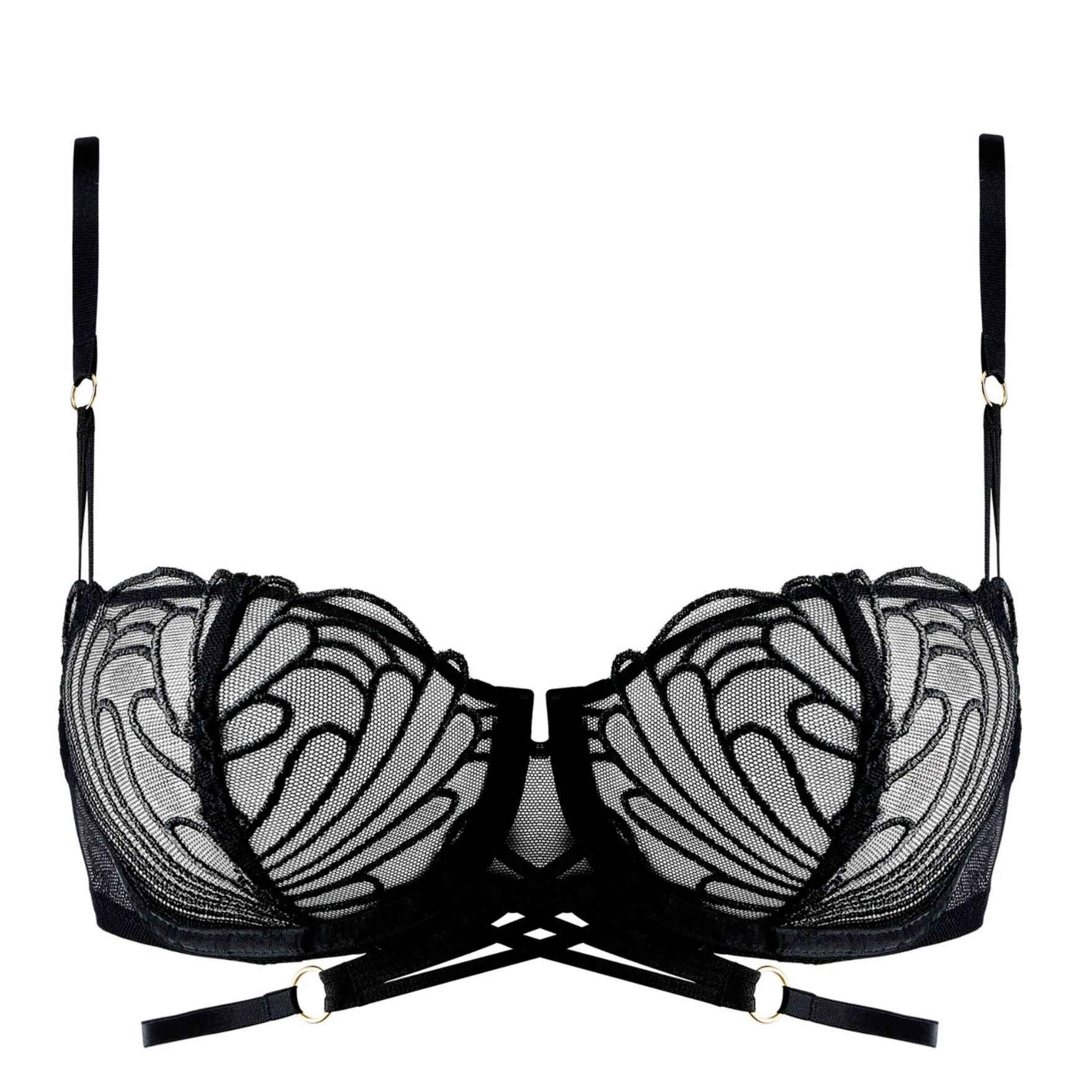 Aubade L'Indomptable Half Cup Bra 1IF14 in After Dark