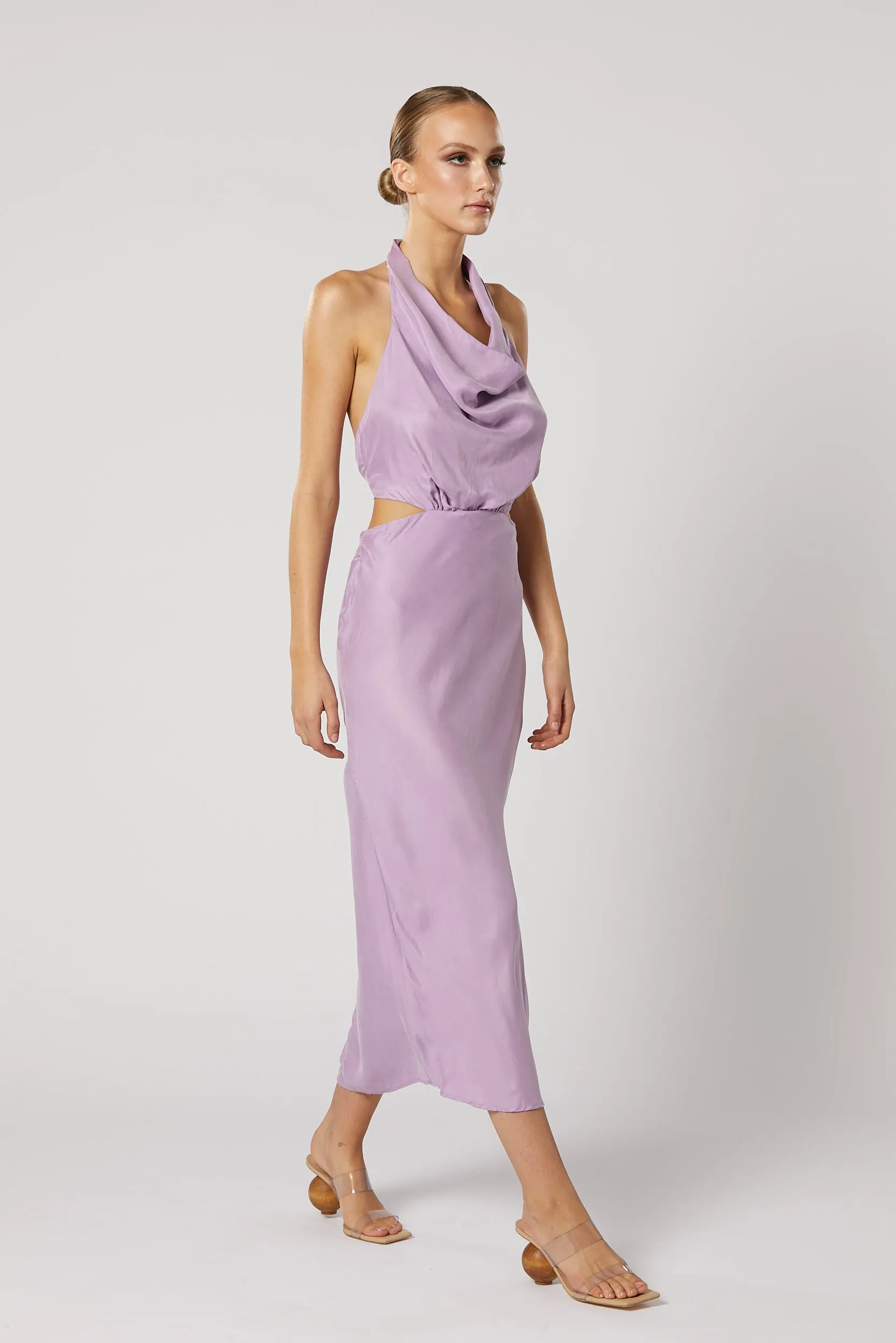 Avery Cowl Dress - Lilac