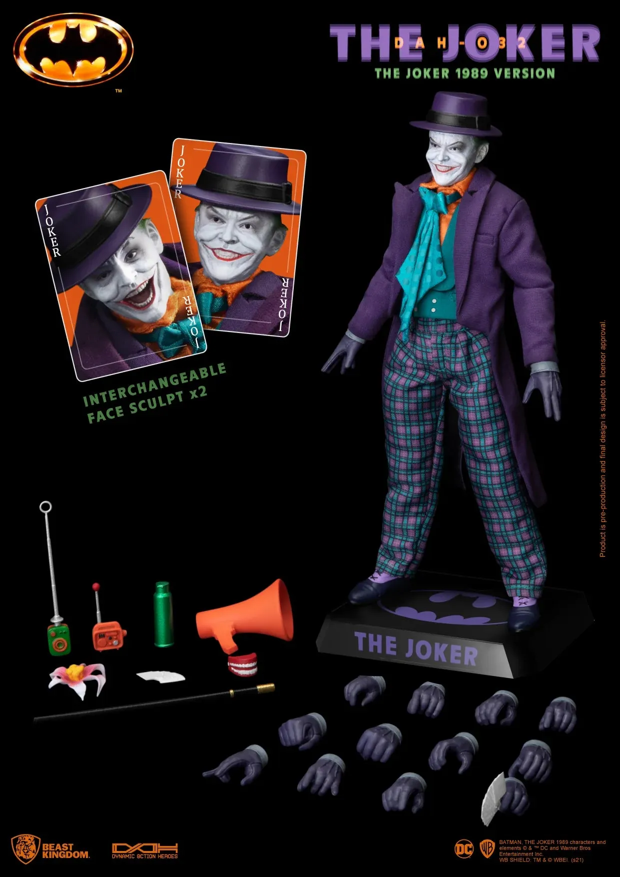 Batman 1989 The Joker DAH-032 Dynamic 8-Ction Heroes Action Figure - Beast Kingdom