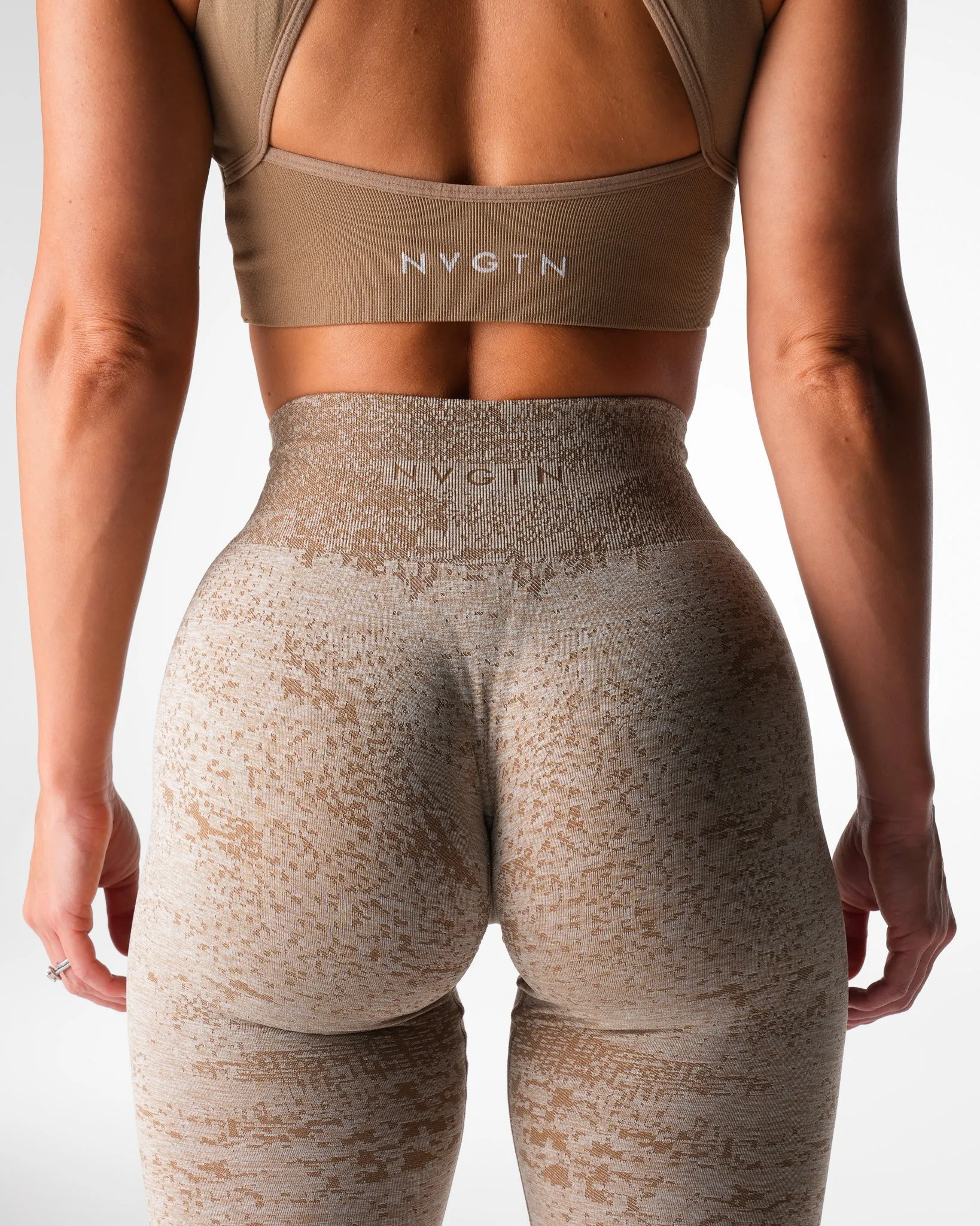 Beige Digital Seamless Leggings