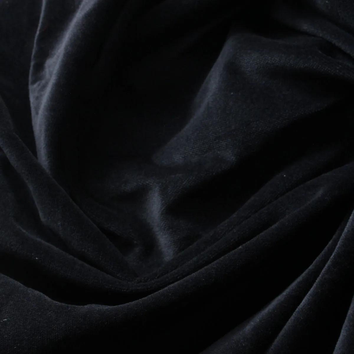 Black Cotton Velvet Upholstery Drapery Fabric