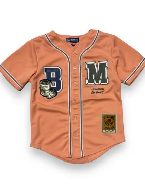 Black Pike Kids 'Bank Roll' Baseball Jersey (Pink) BF3620