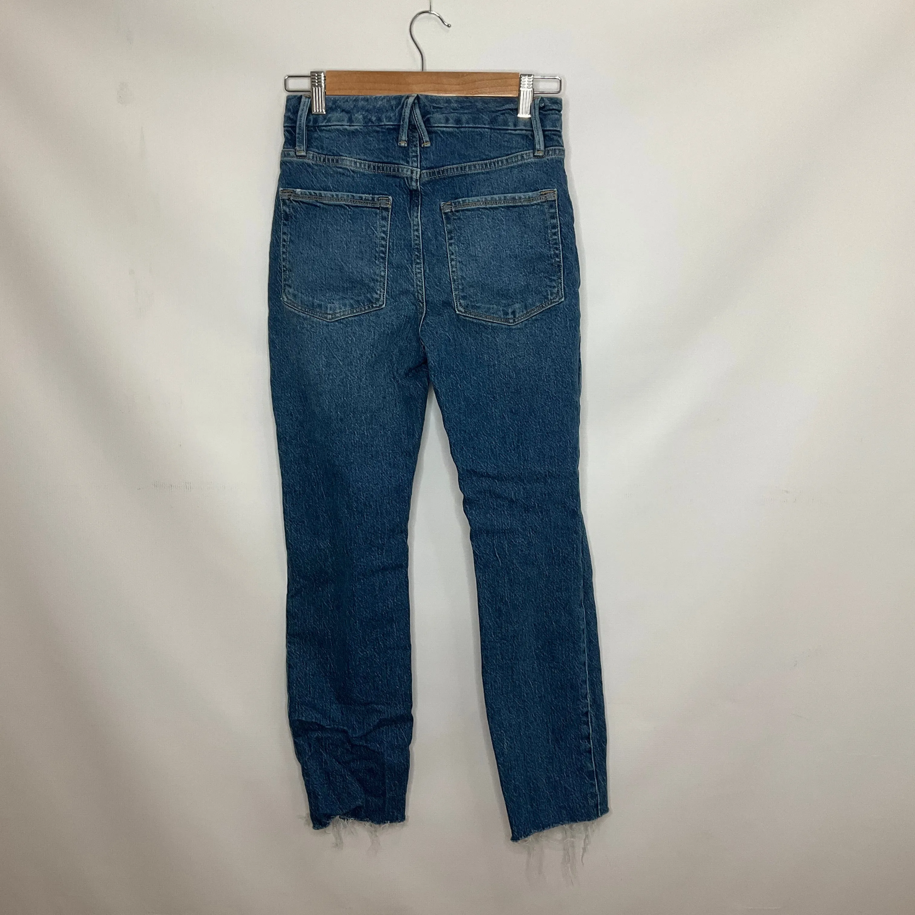 Blue Denim Jeans Straight Good American, Size 2