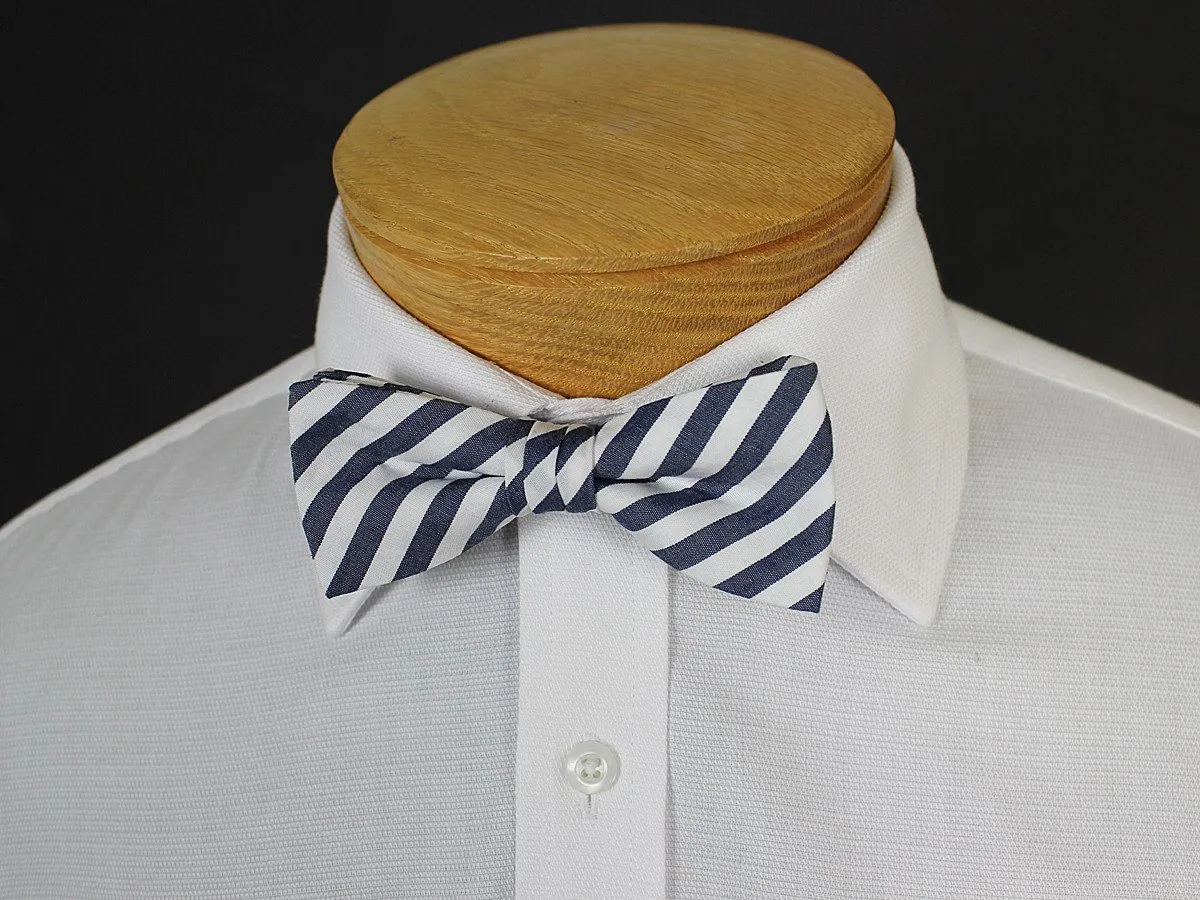 Boy's Bow Tie 19253 Navy/White Stripe