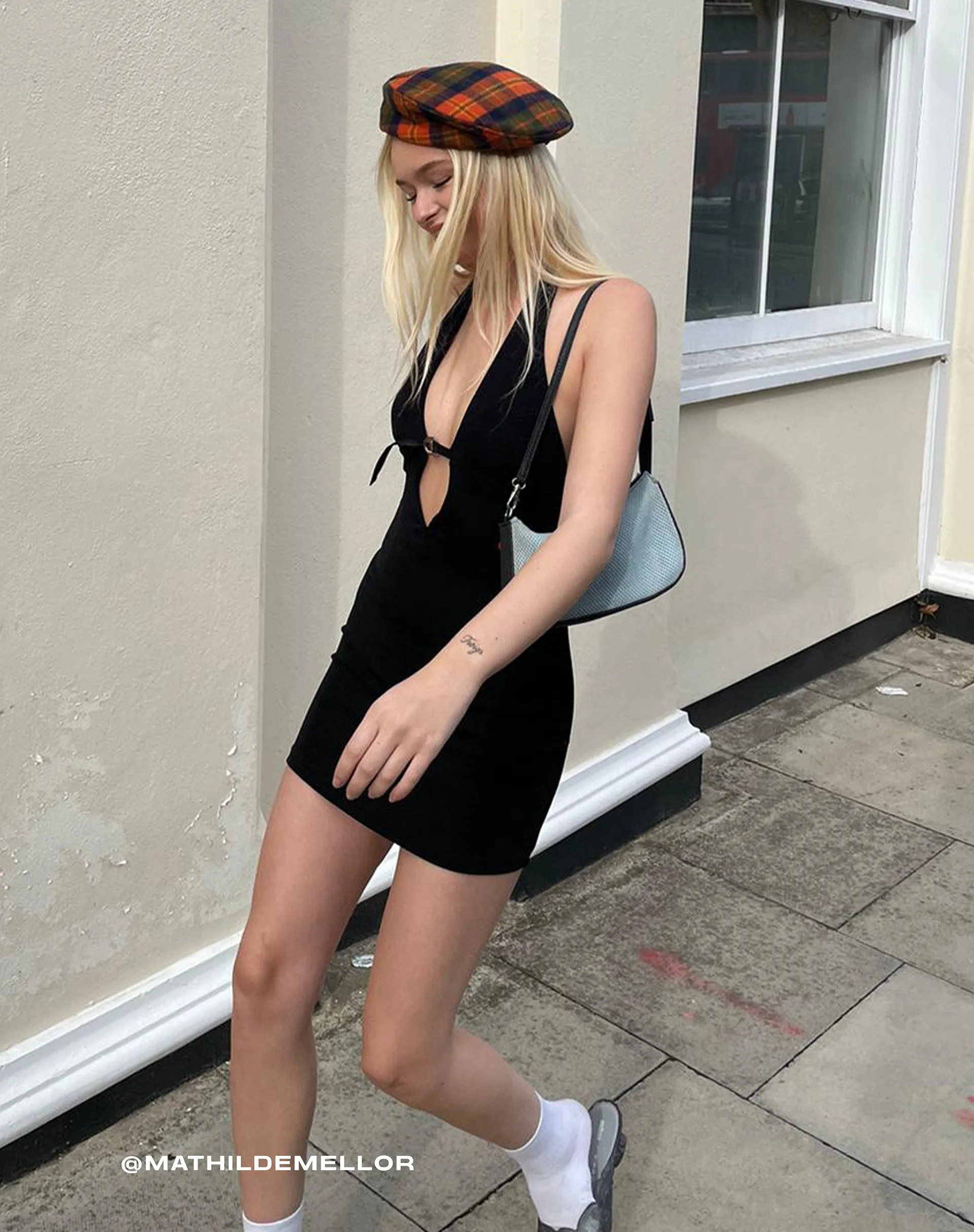 Calla Halter Mini Dress in Black