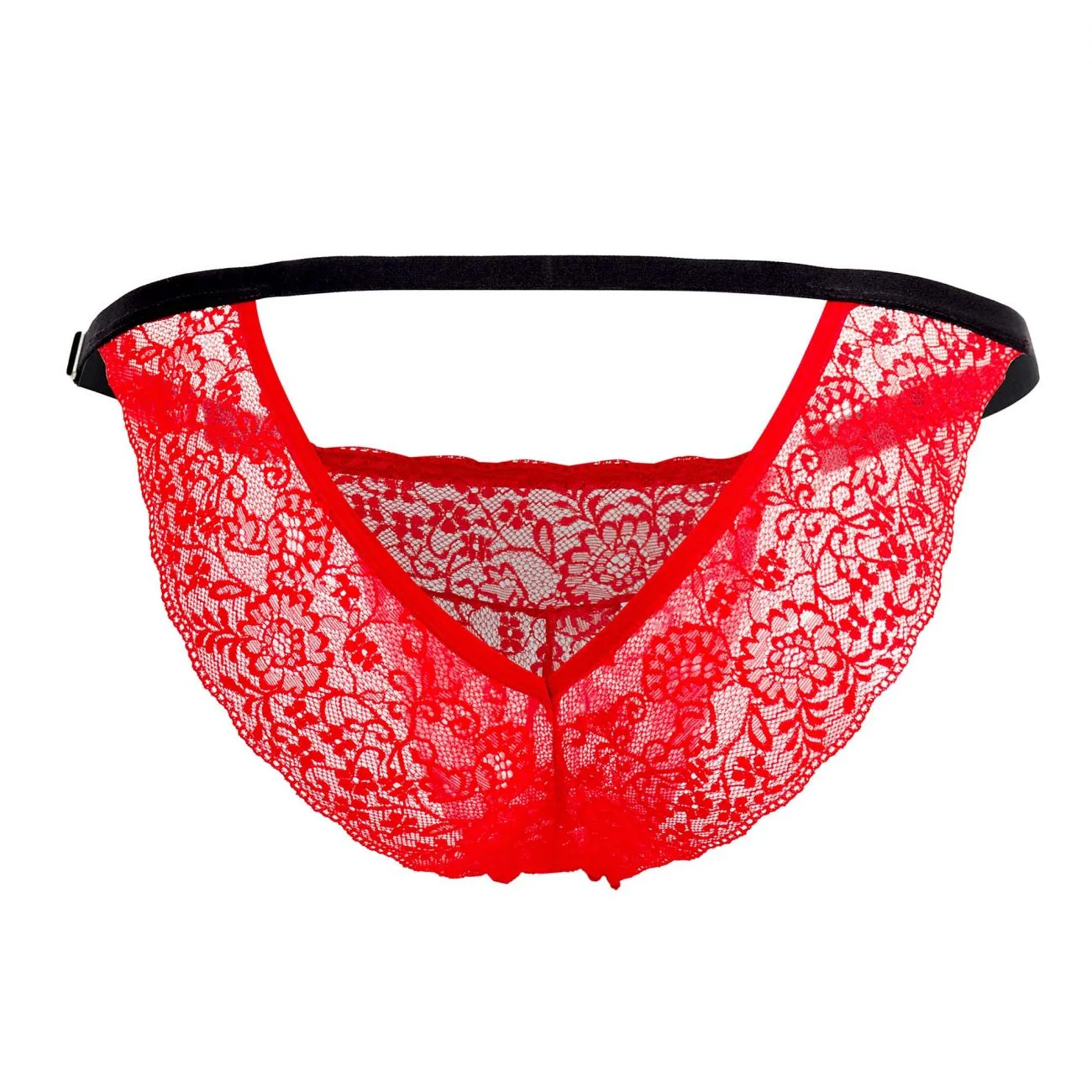 CandyMan 99503 Peekaboo Lace Bikini Red