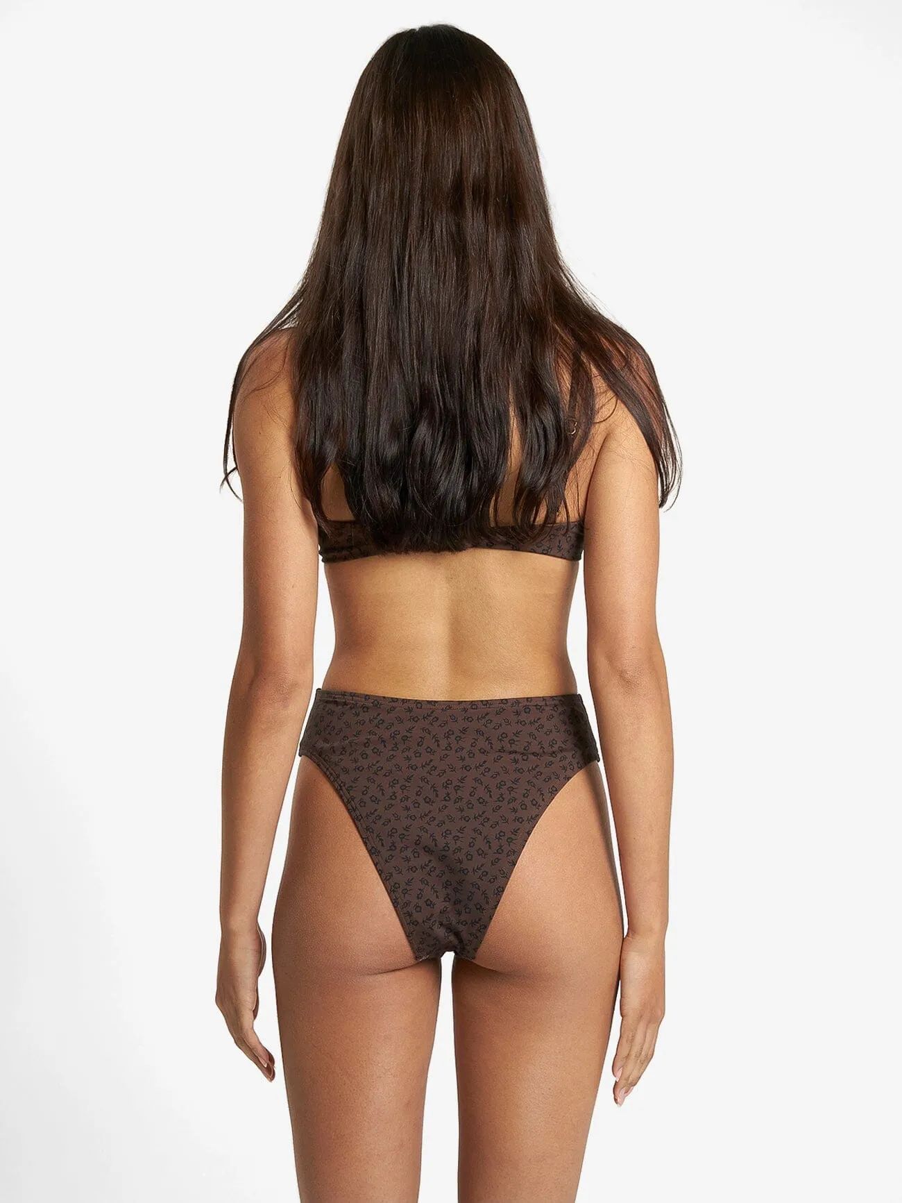 Cassia 90s High Cut Bikini Bottom - Black