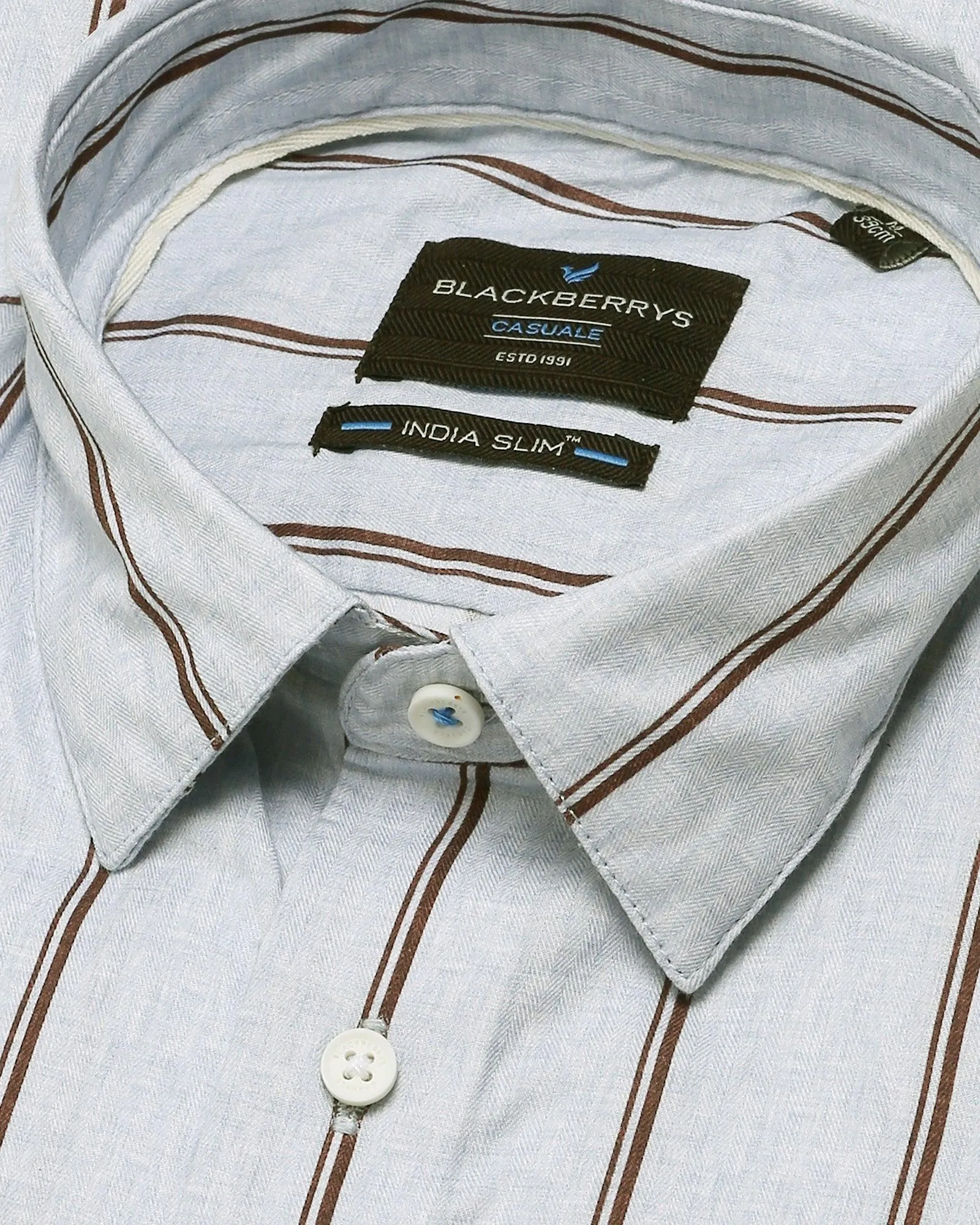 Casual Brown Striped Shirt - Tim