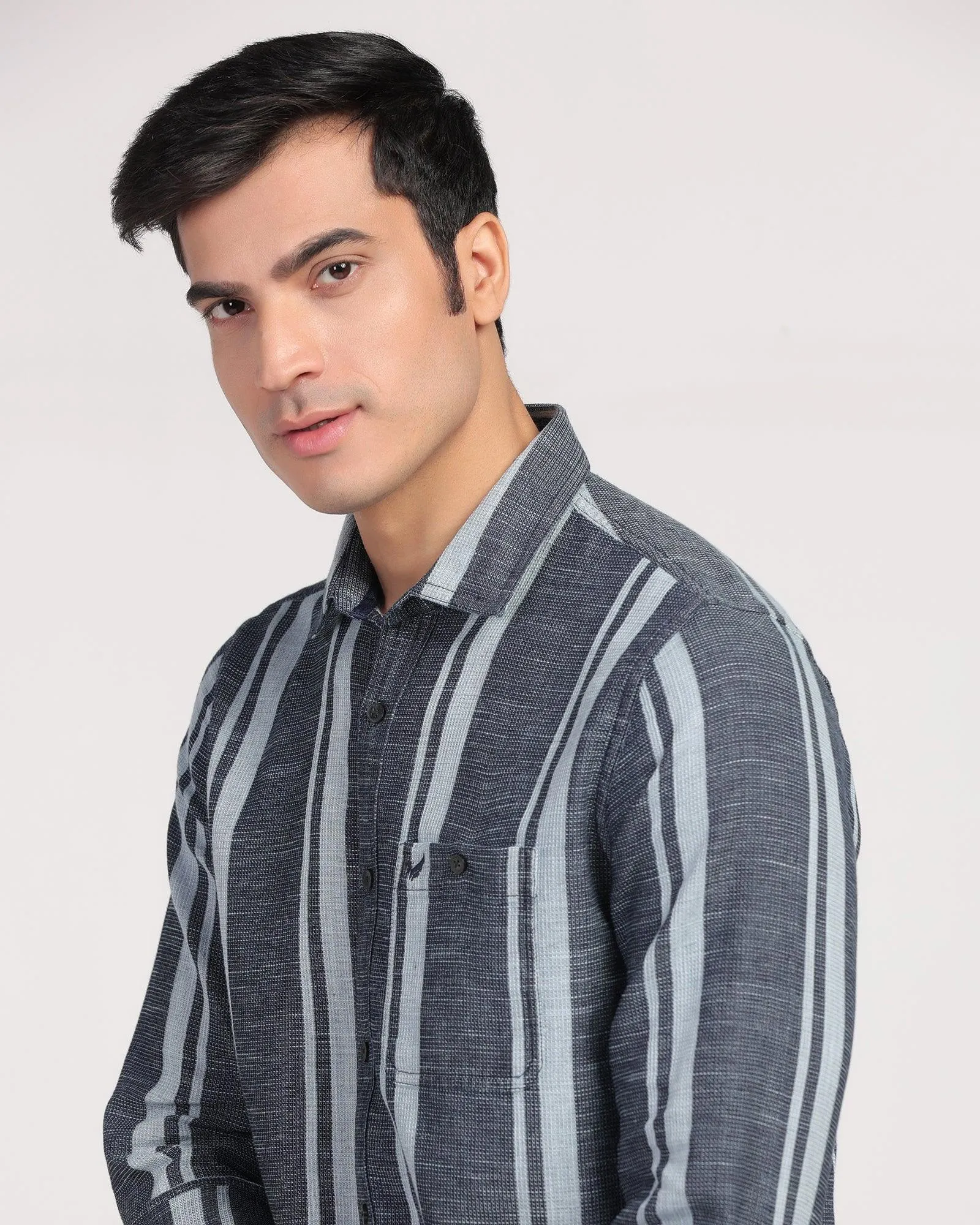 Casual Indigo Stripe Shirt - Jazz