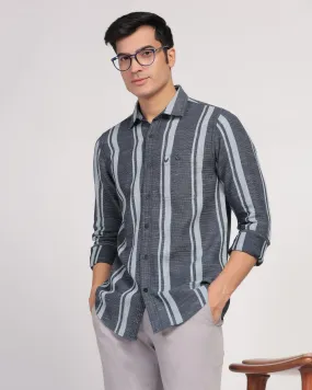 Casual Indigo Stripe Shirt - Jazz