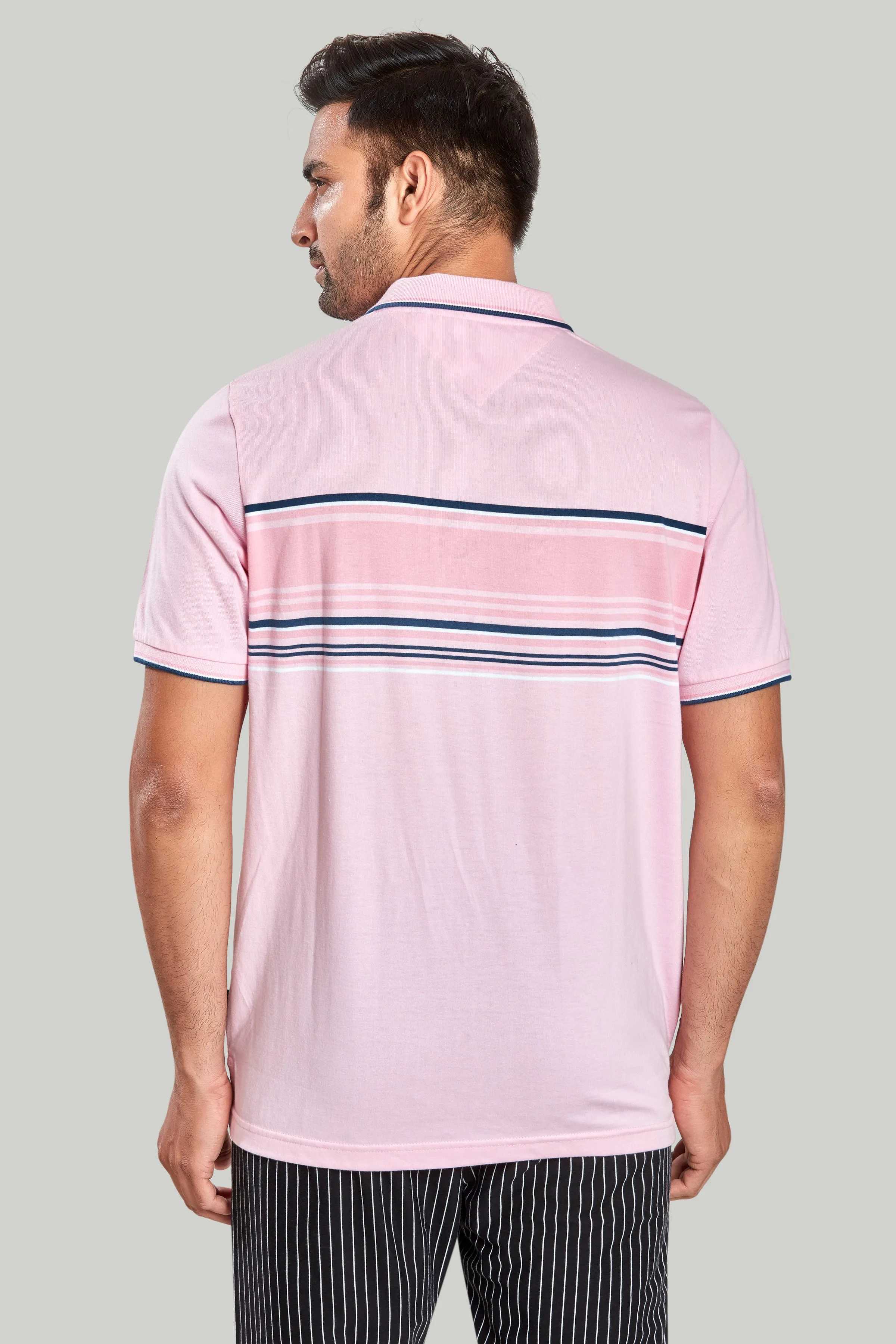 Chest Stripe Jersey Polo