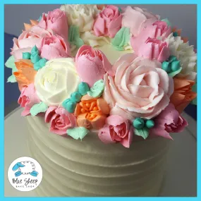 Coronet Buttercream Cake III With Buttercream Flowers