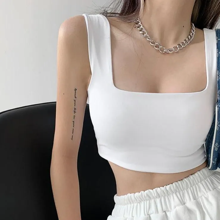 Crop Top With Square Neckline