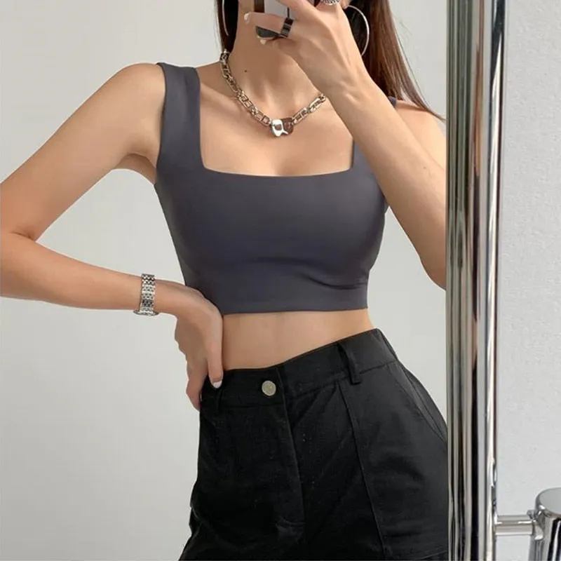 Crop Top With Square Neckline