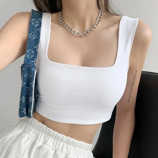 Crop Top With Square Neckline