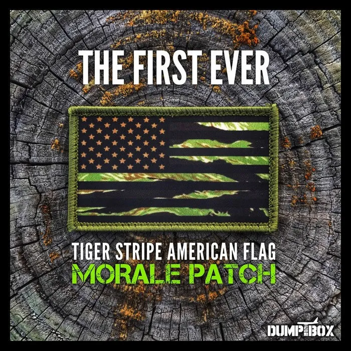 Dump Box Tiger Stripe American Flag Morale Patch