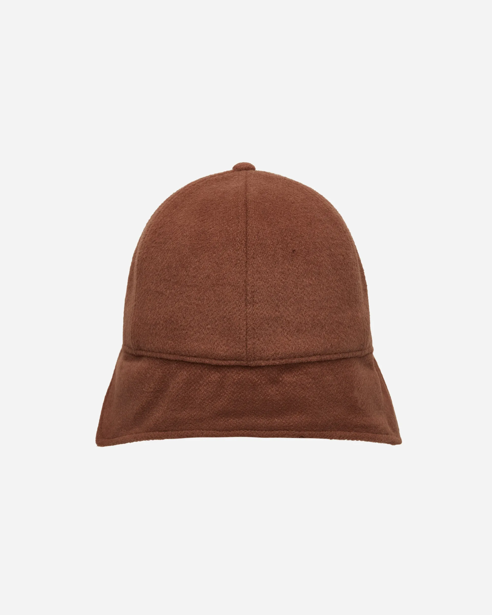 Ear Flap Wool Cap Brown