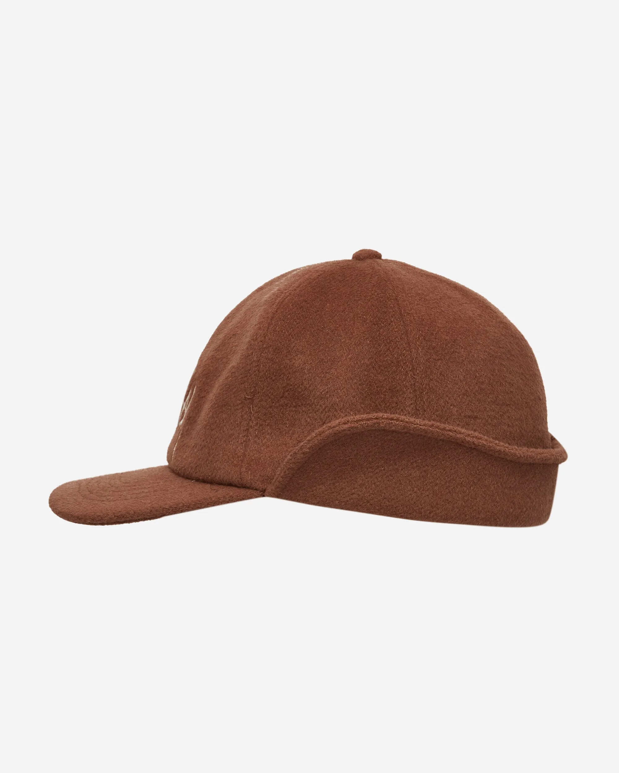 Ear Flap Wool Cap Brown