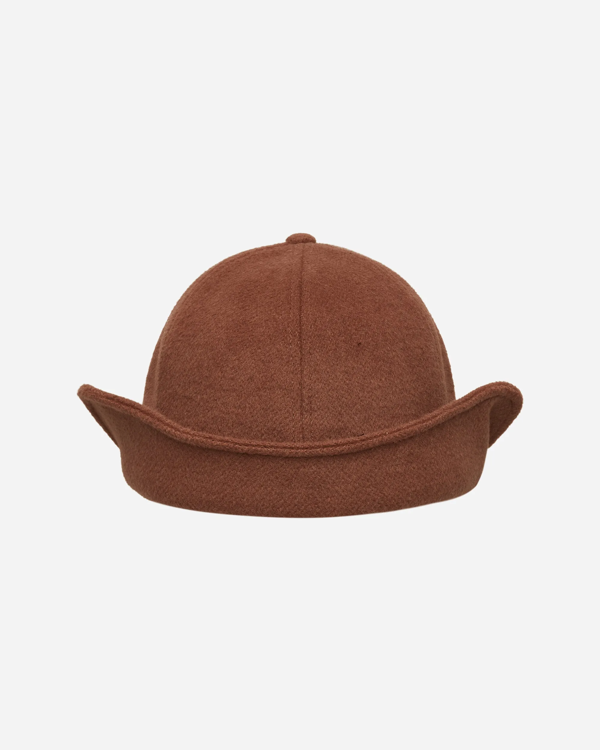 Ear Flap Wool Cap Brown