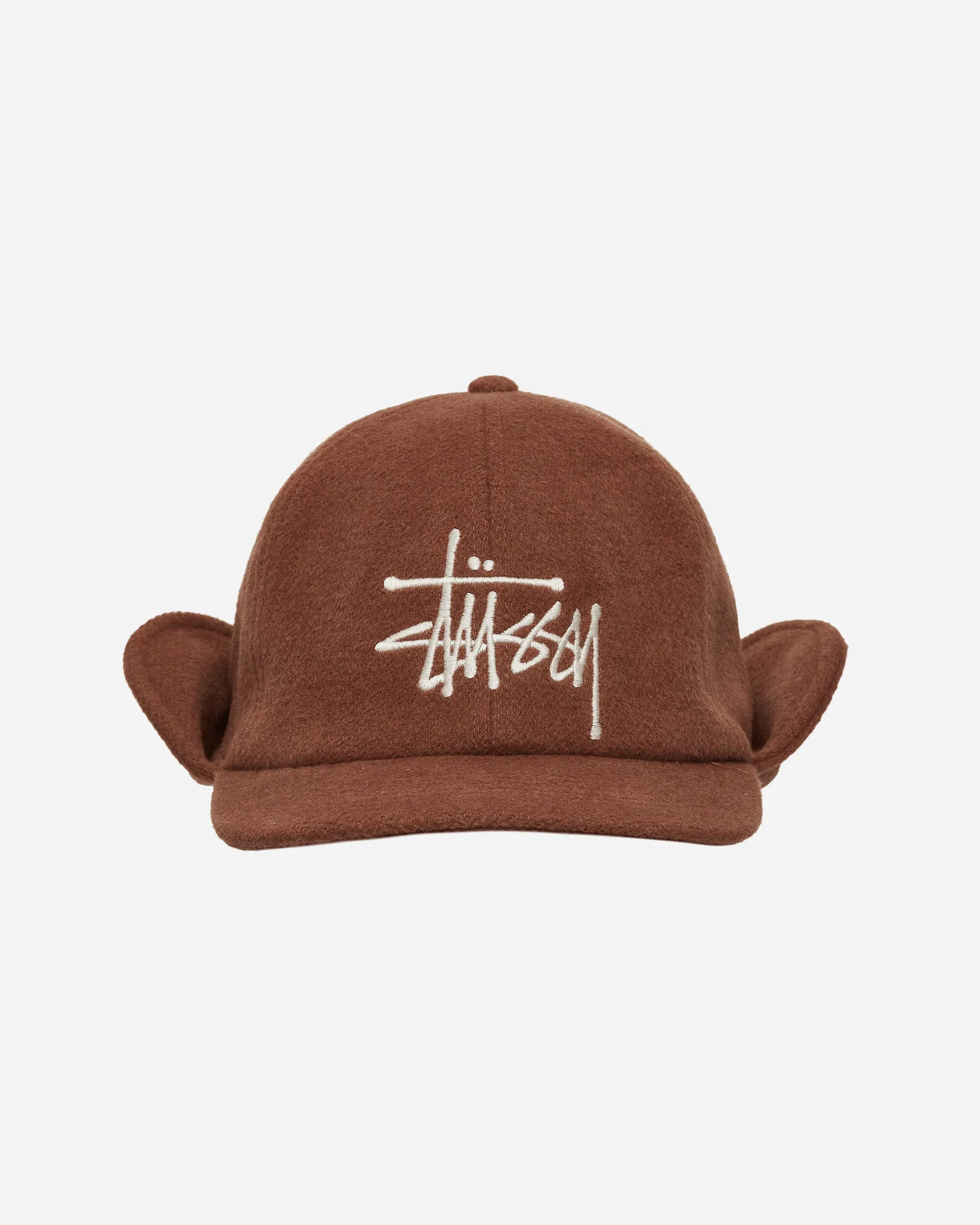 Ear Flap Wool Cap Brown