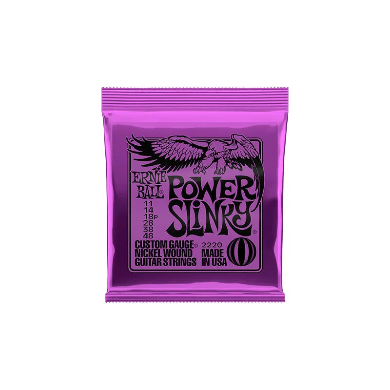 Ernie Ball 2220 Power Slinky Nickel Wound Electric Guitar Strings - .011-.048