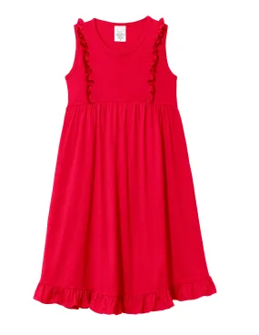 Girls Soft Cotton Jersey Flutter Tank Dress | Candy Apple