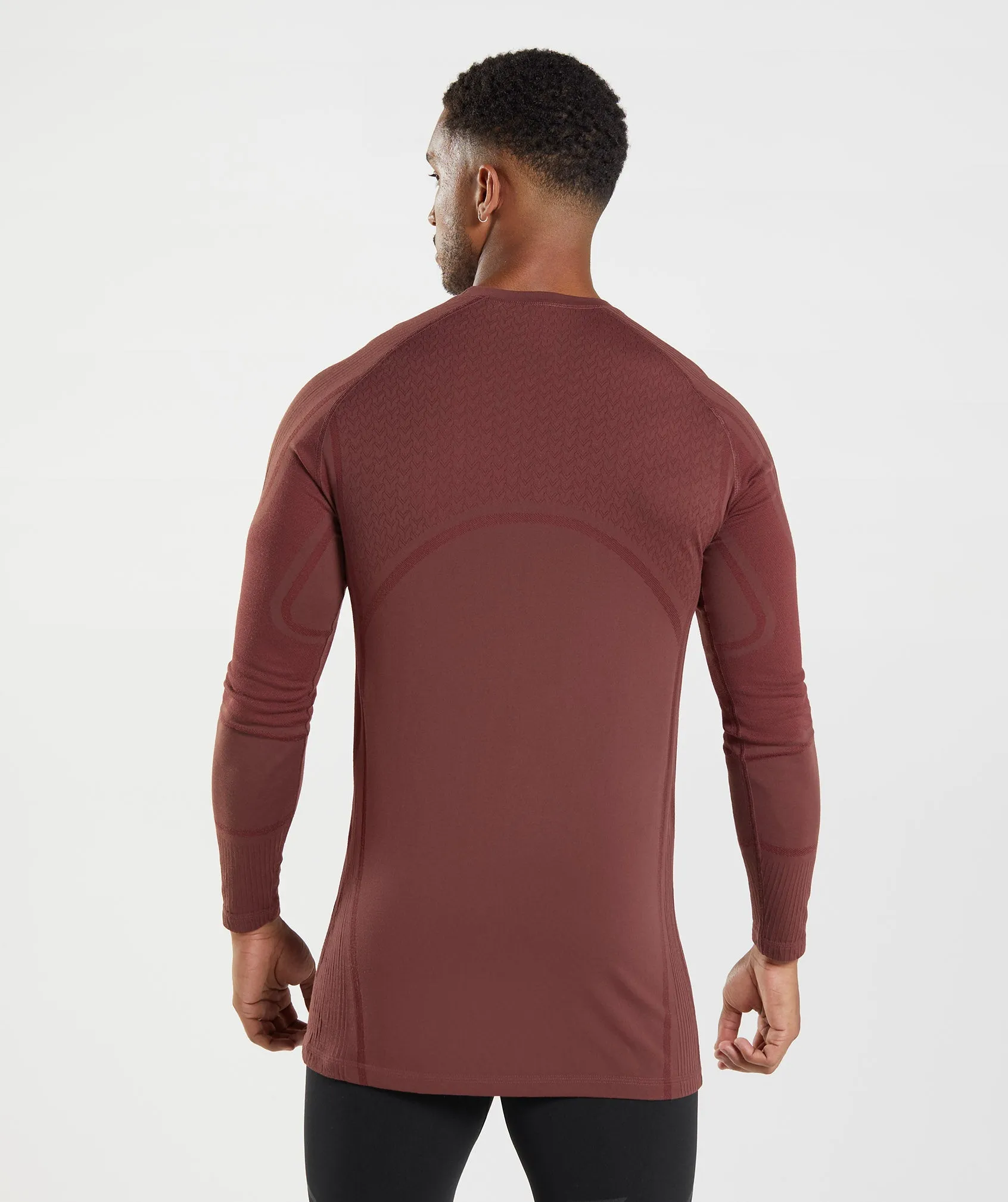 Gymshark 315 Long Sleeve T-Shirt - Cherry Brown