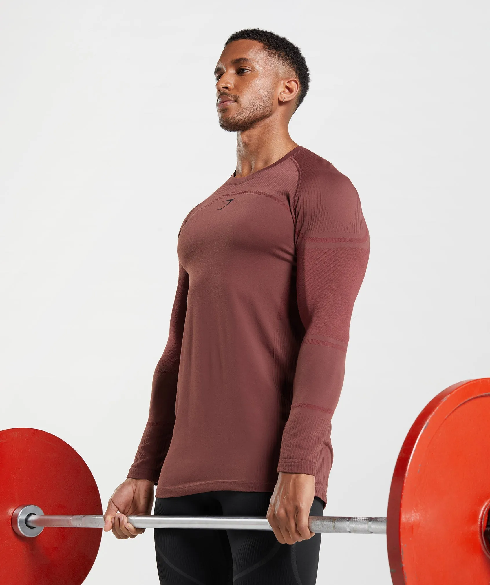 Gymshark 315 Long Sleeve T-Shirt - Cherry Brown