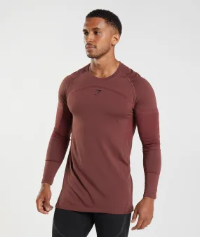 Gymshark 315 Long Sleeve T-Shirt - Cherry Brown