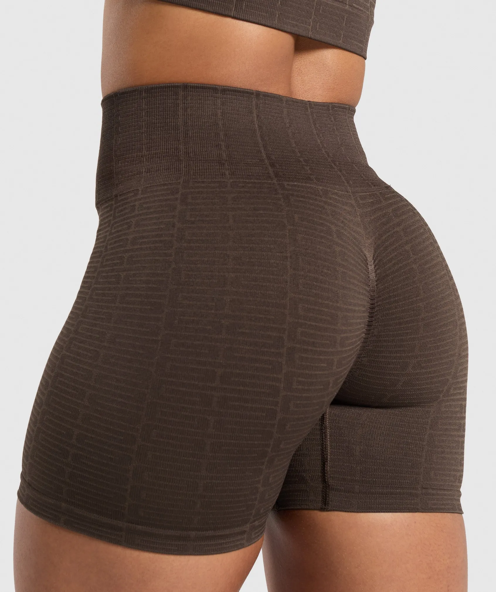 Gymshark Adapt Monogram Seamless Shorts - Archive Brown/Soul Brown