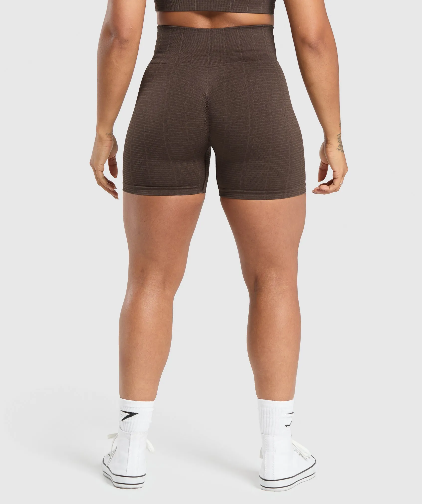 Gymshark Adapt Monogram Seamless Shorts - Archive Brown/Soul Brown