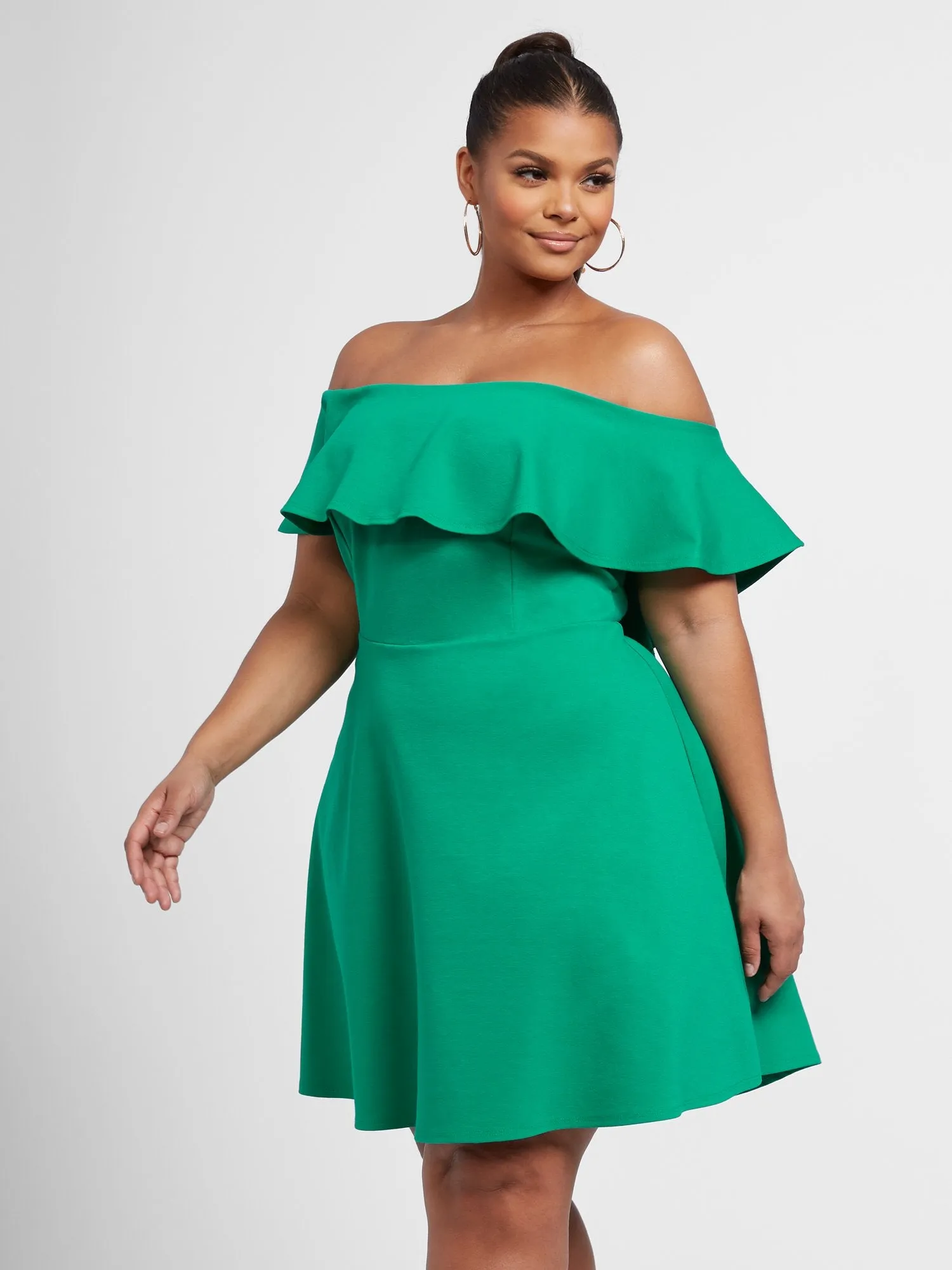 Josie Off The Shoulder Fit and Flare Dress