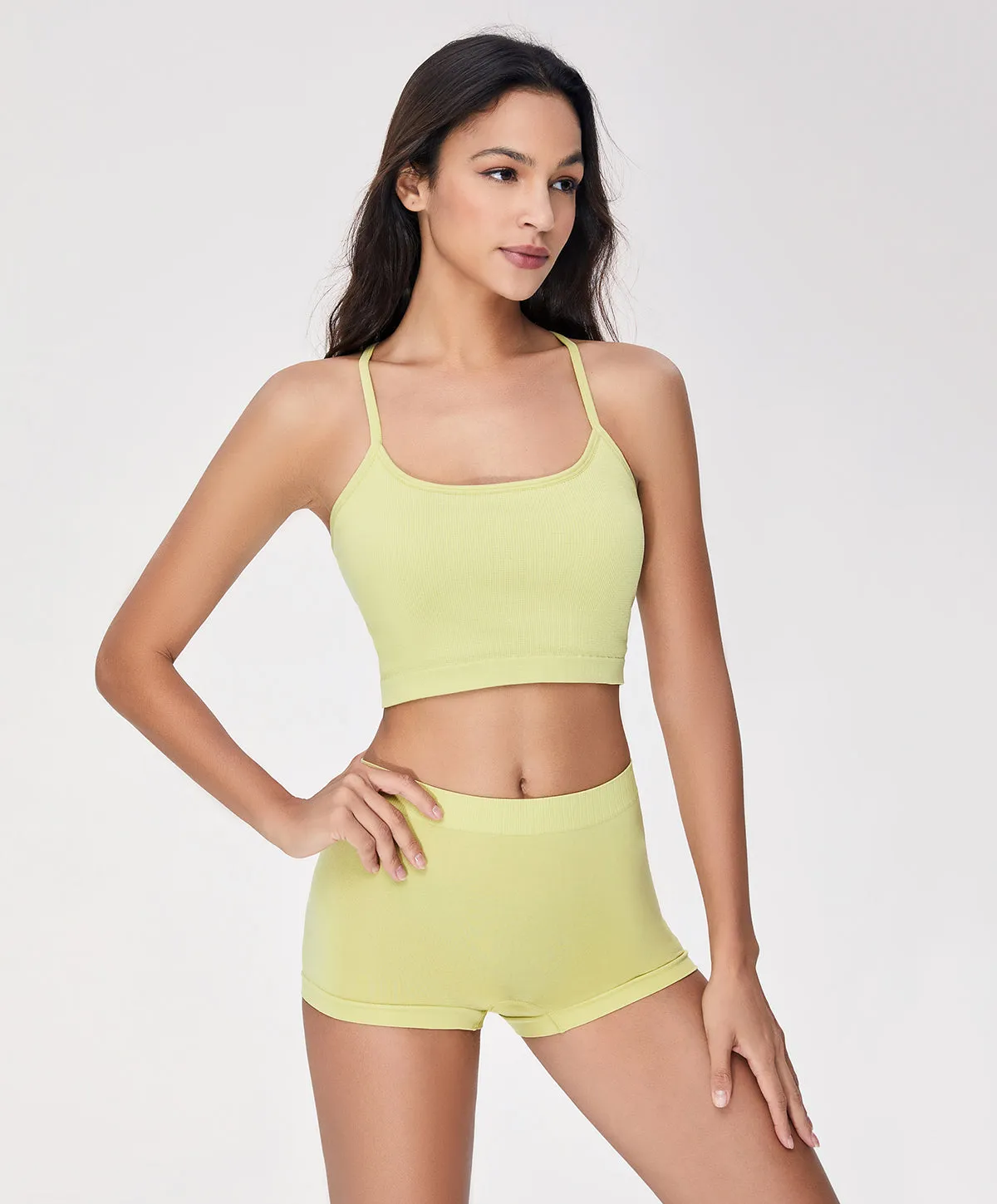 Joyful Pop Seamless Knit Racerback Bra Top