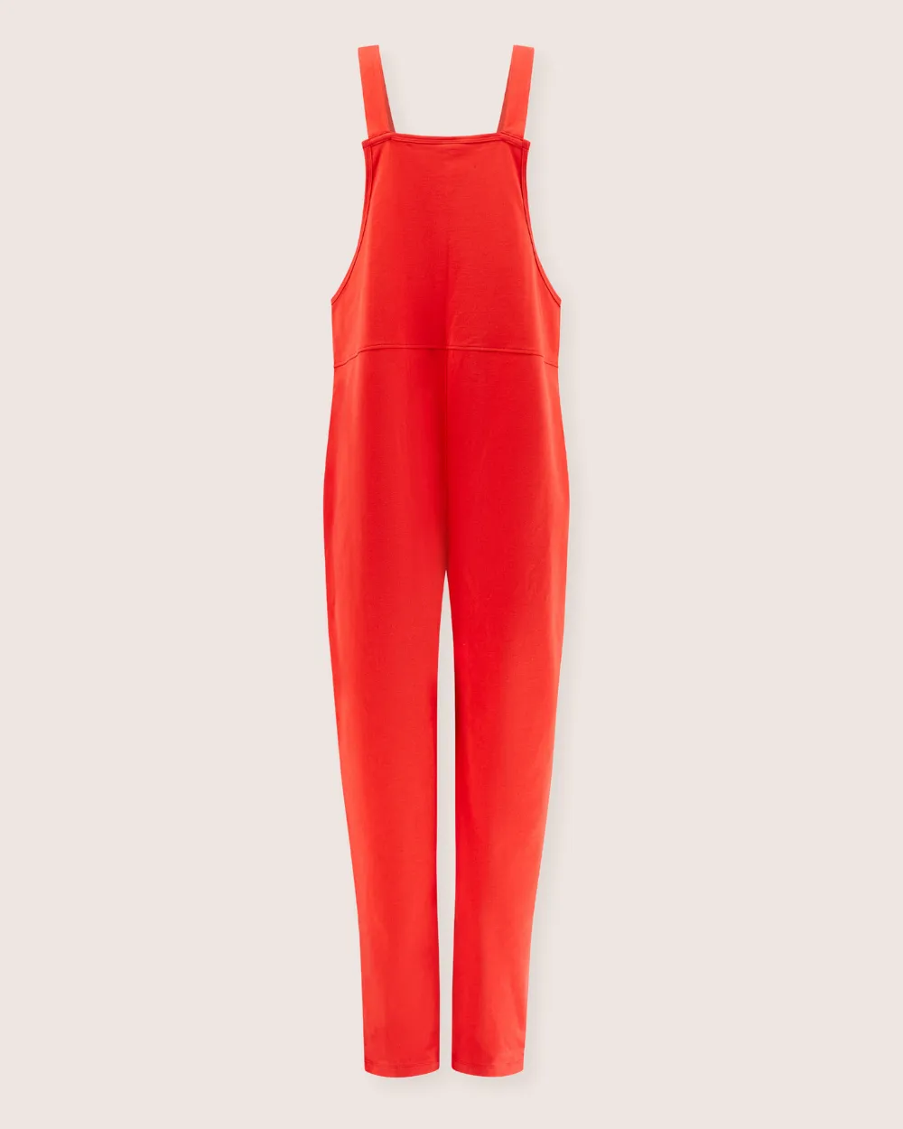 Lila Plain Red Dungarees