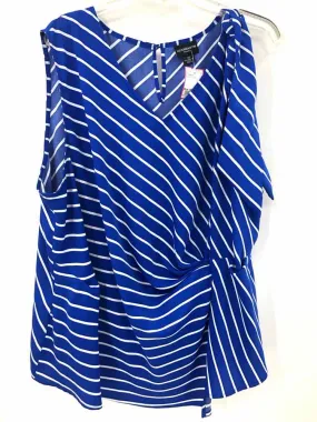 Liz Claiborne Size 3X Blue/white Stripe Blouse