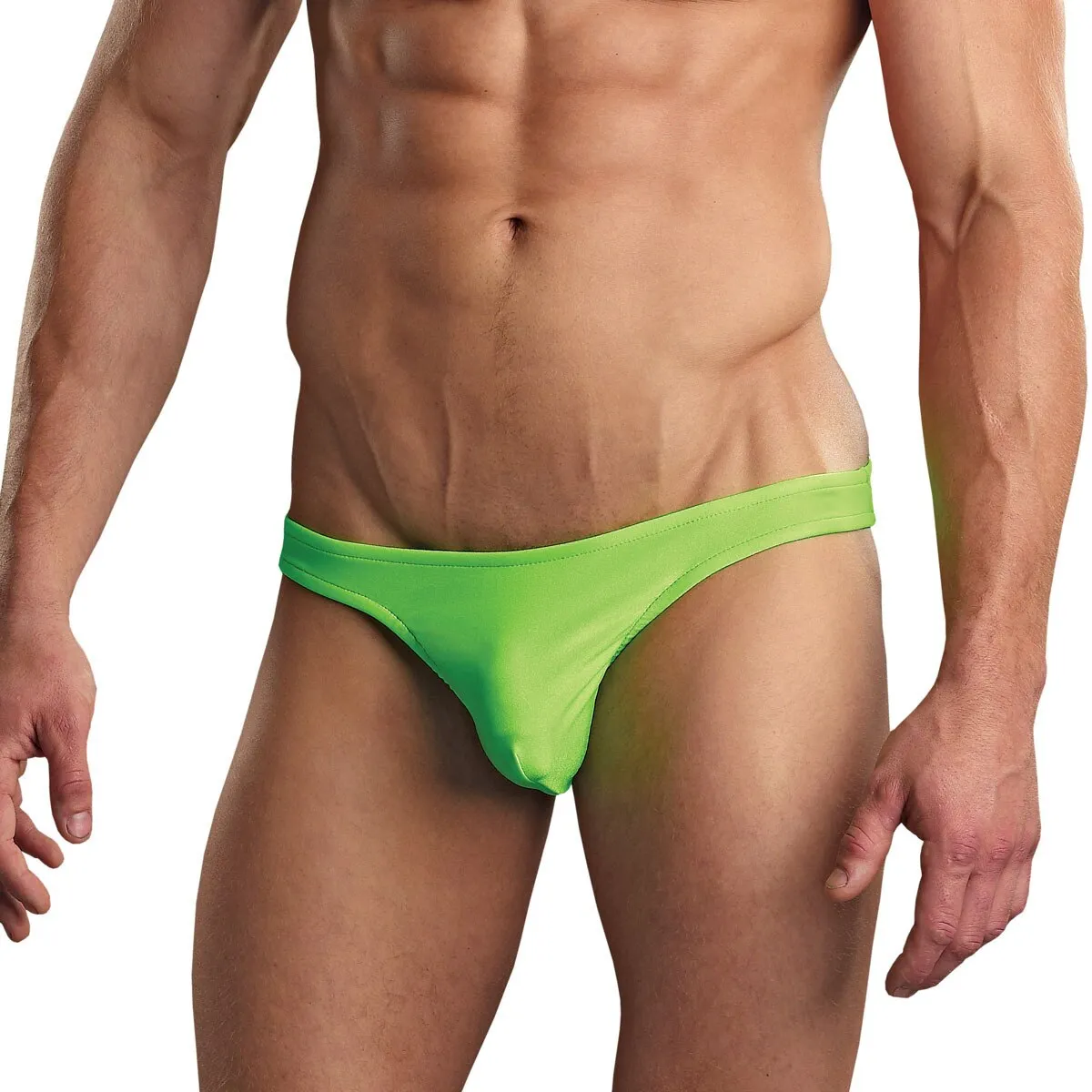 Mens Spandex Euro Bikini Brief Lime