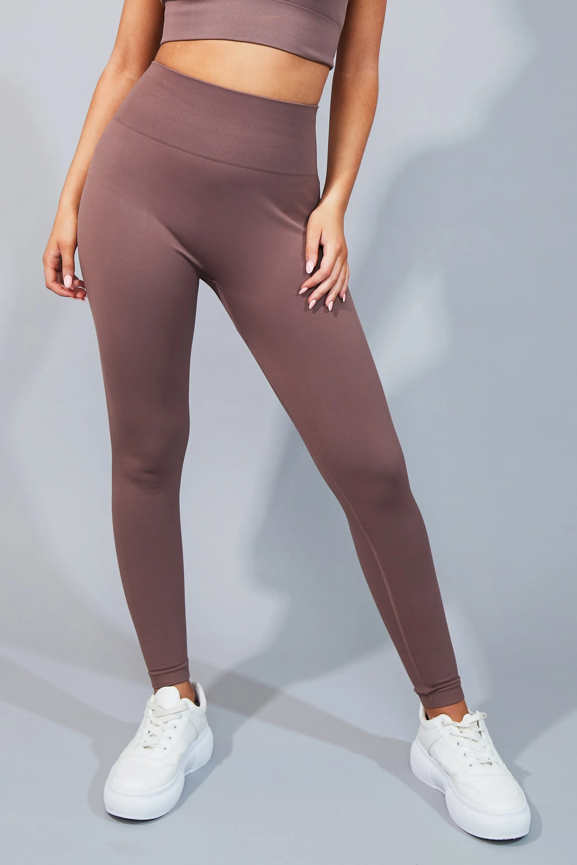 Mocha Seamless Gym Leggings - Chiara