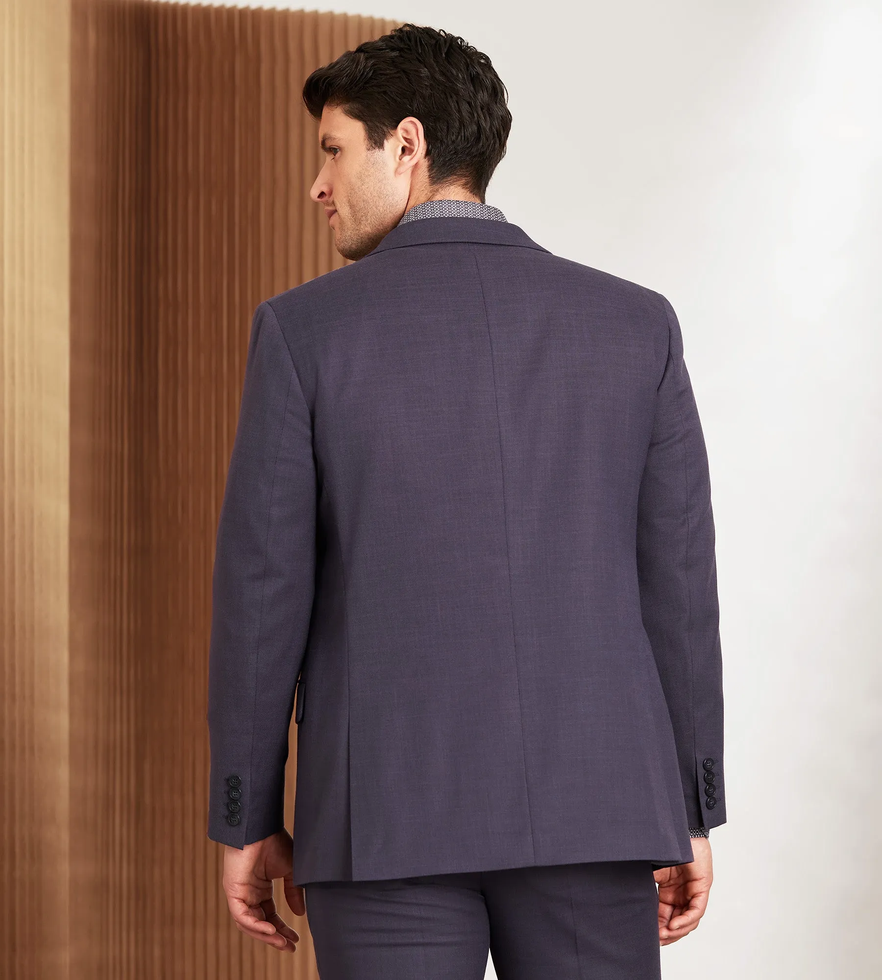 Modern Fit Deep Purple Solid Suit Jacket