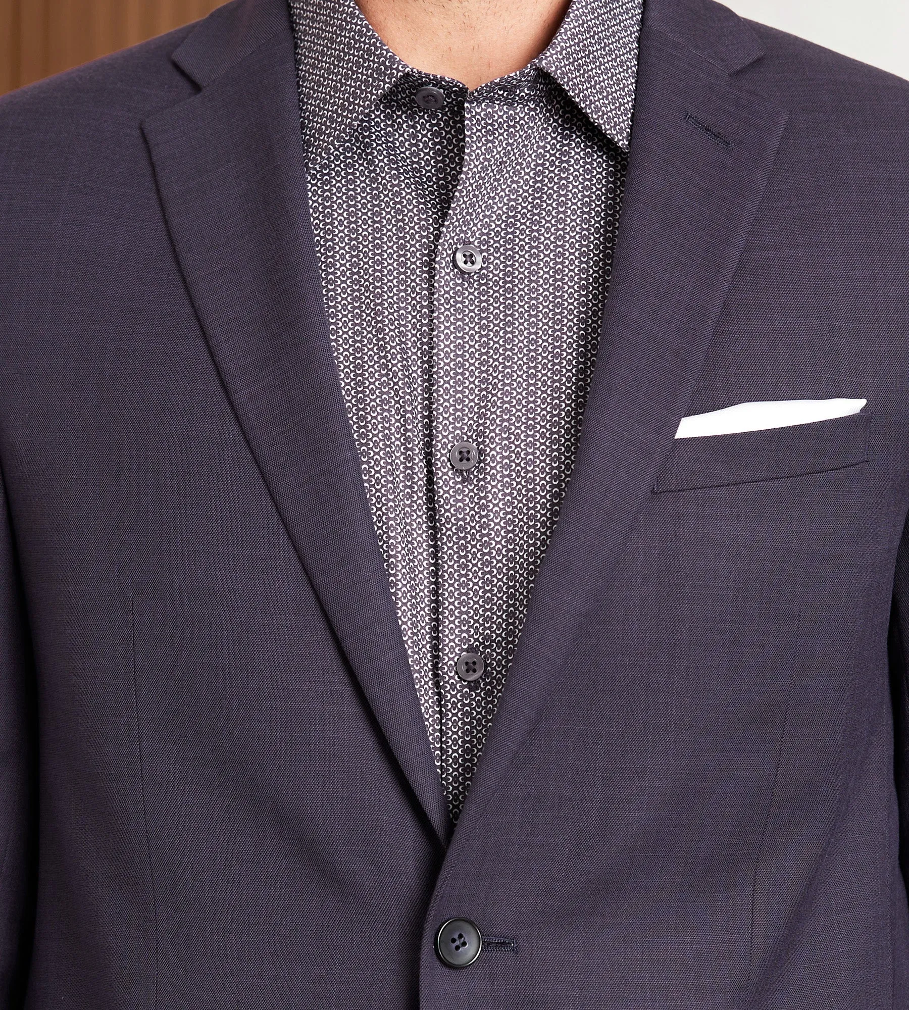 Modern Fit Deep Purple Solid Suit Jacket