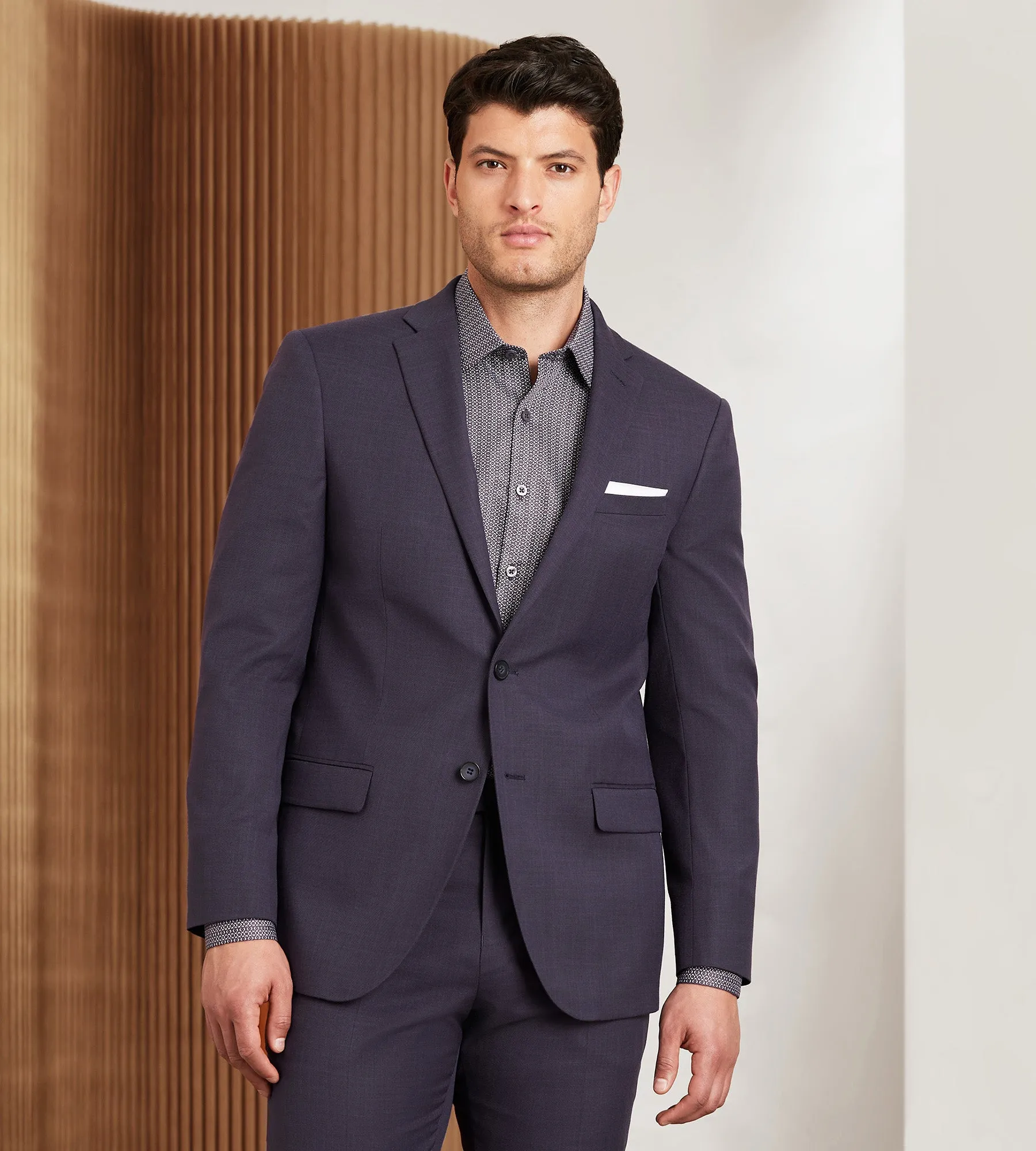 Modern Fit Deep Purple Solid Suit