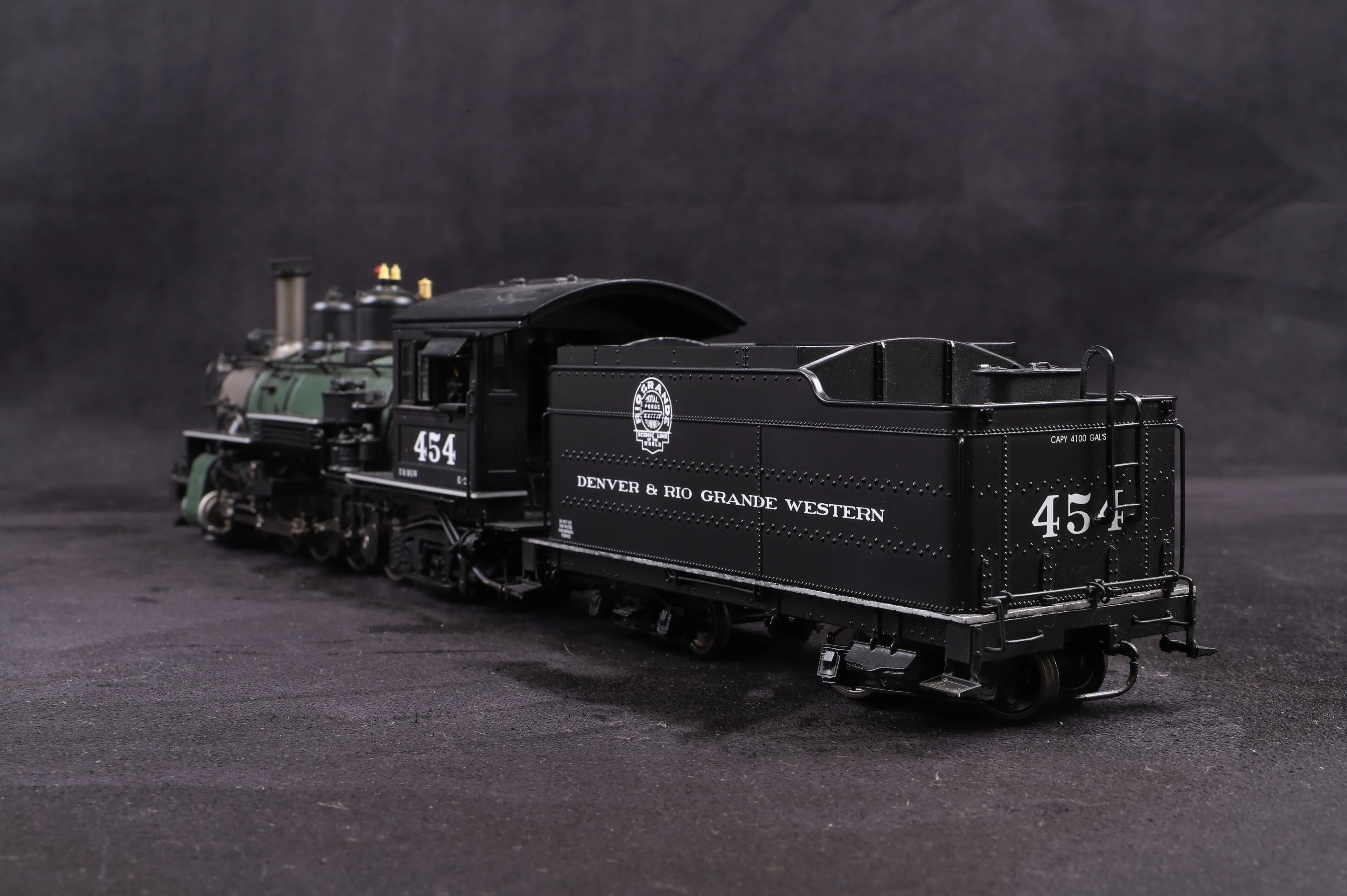 Mountain Model Imports (MMI) On3 K-27 D&RGW 2-8-2 w/Green Boiler '454', Factory Painted